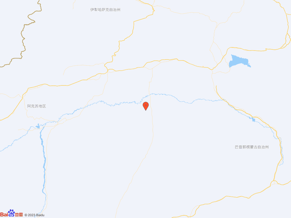 新疆巴音郭楞州尉犁县（北纬40.84度，东经84.11度）发生3.7级地震